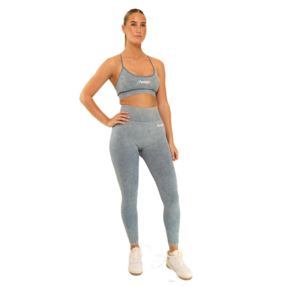 AKER Acid wash Sports Bra - Sky blue