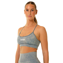  AKER Acid wash Sports Bra - Sky blue