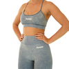 AKER Acid wash Sports Bra - Sky blue