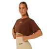 Oversized Sports Crop top - Brown