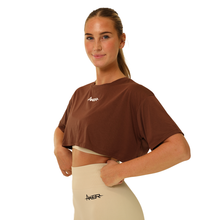  Oversized Sports Crop top - Brown