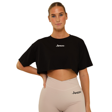  Oversized Sports Crop top - Black