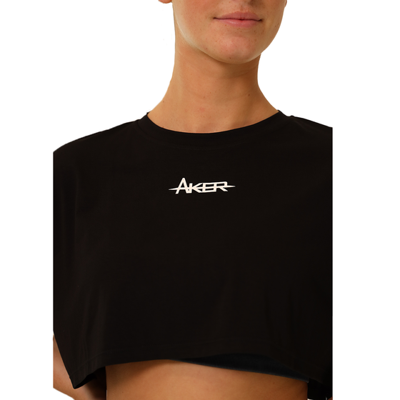 Oversized Sports Crop top - Black