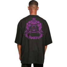  Extra oversized Huge Demon Tee - Black/purple