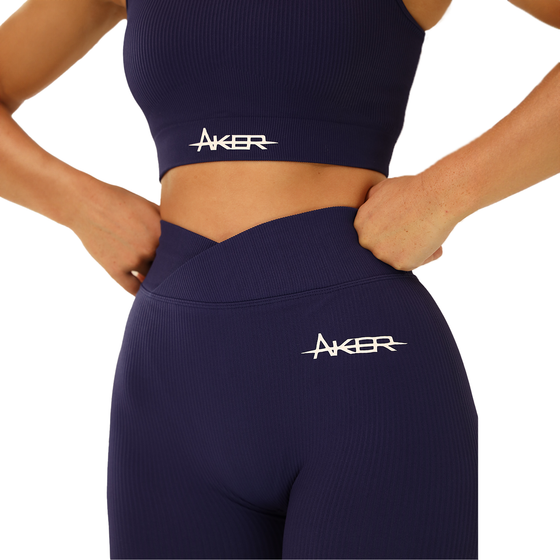 Ribbed AKER leggings - Purple