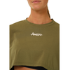 Oversized Sports Crop top -Green