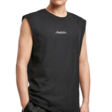  Embroidered AKER Sleeveless Tee - Black