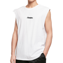  Embroidered AKER Sleeveless Tee - White